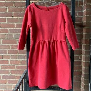 Coral stretchy dress with sleeves